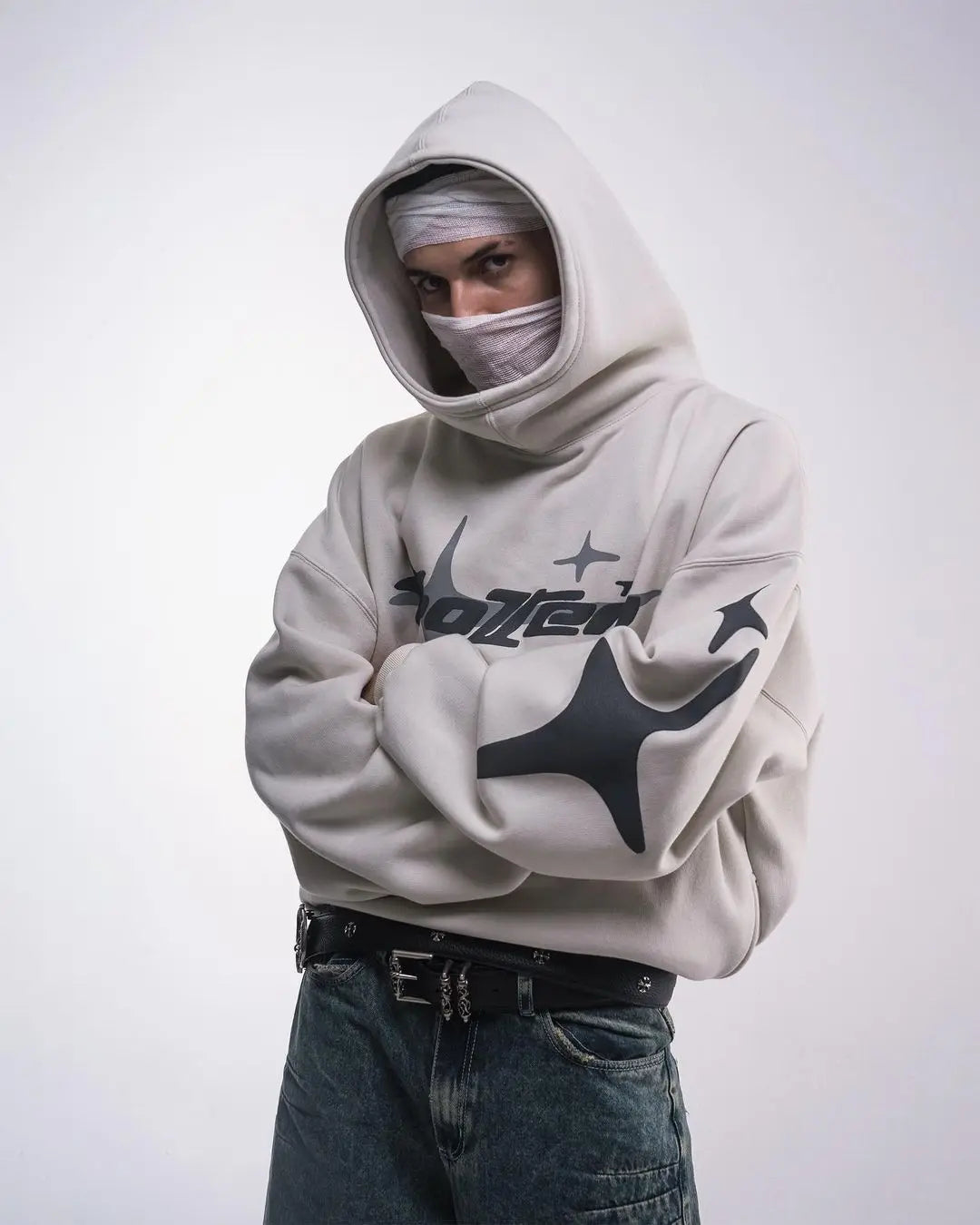 Retro Gothic Hoodie American High Street TrendY2k Harajuku Loose