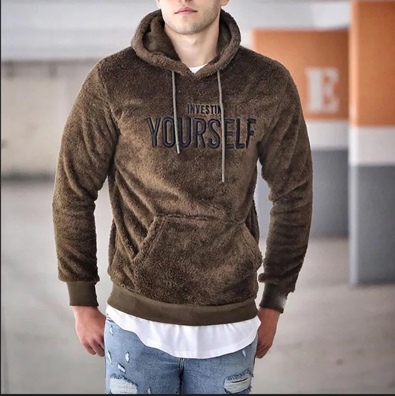 Embroidered hoodie casual