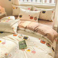 1Pcs 100% Cotton Printed Duvet Cover Cartoon Pattern Skin Friendly Breathable Comforter Cover Bedclothes
