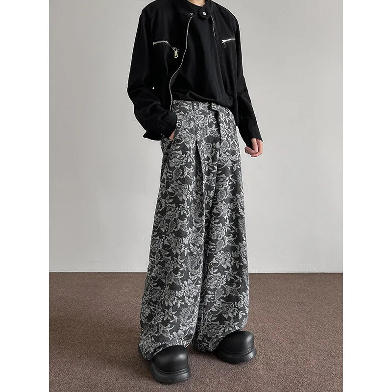 pants Pattern Baggy Casual Sweatpants Hip Hop gothic wide leg trousers streetwear trend