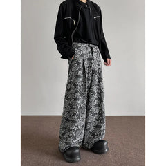 pants Pattern Baggy Casual Sweatpants Hip Hop gothic wide leg trousers streetwear trend
