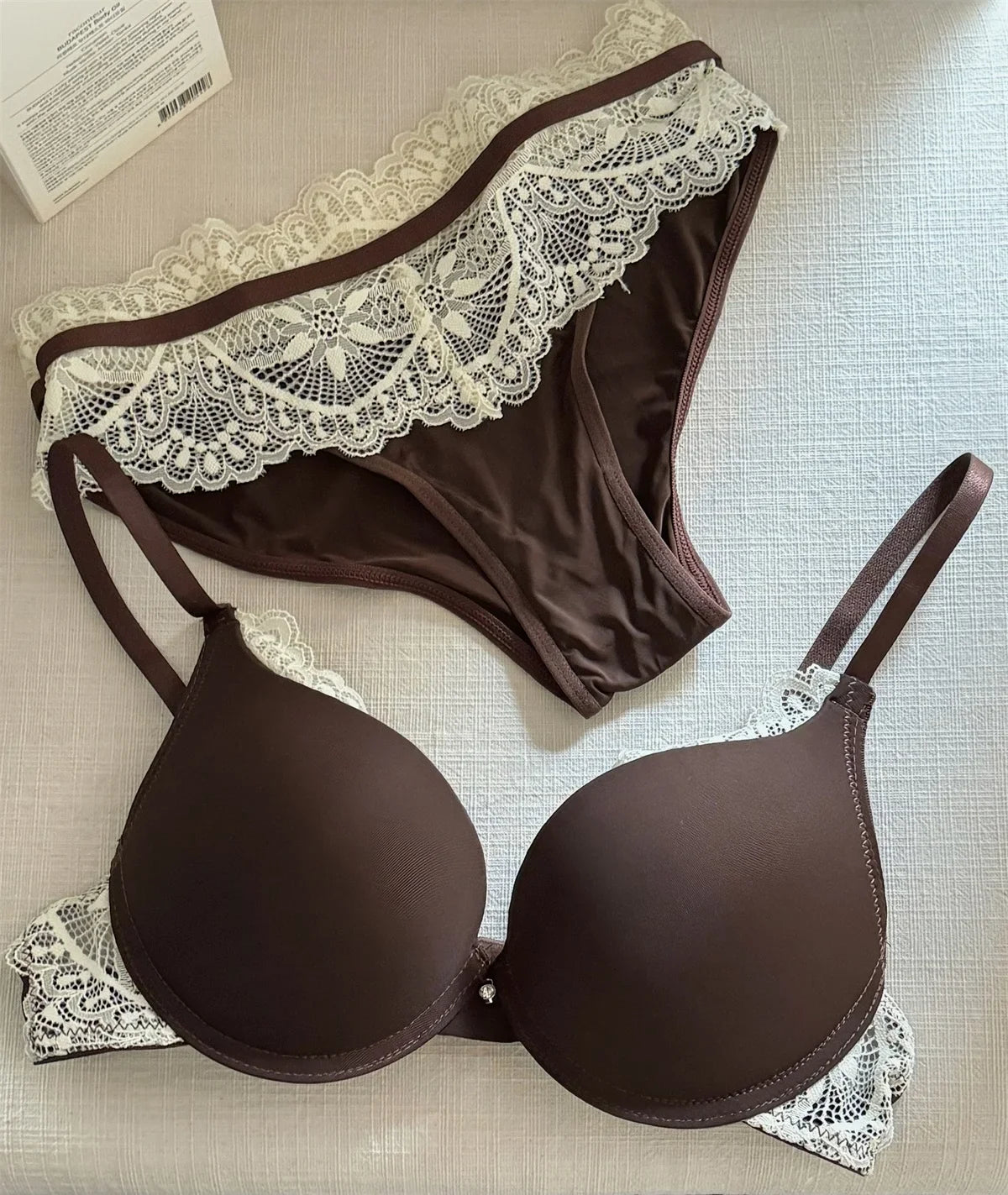 Small breasts gathered lingerie briefs suit women curry thick sponge feeling sexy Underwear