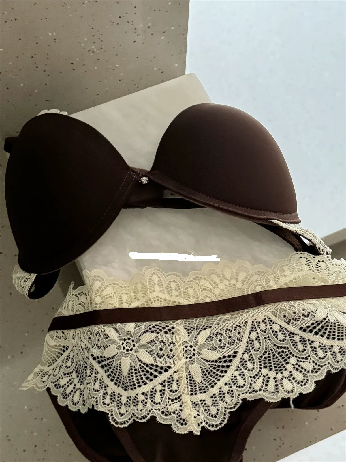 Small breasts gathered lingerie briefs suit women curry thick sponge feeling sexy Underwear