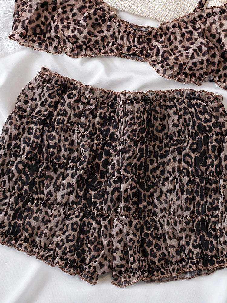 Street Leopard Print Camisole Underwear