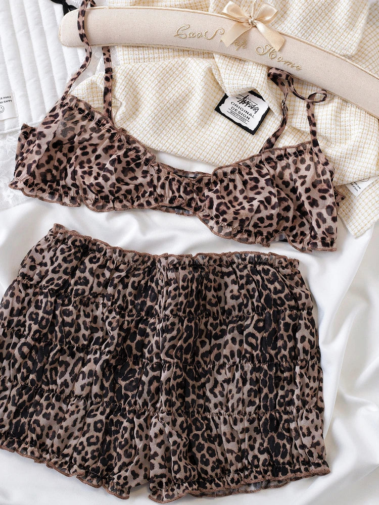 Street Leopard Print Camisole Underwear