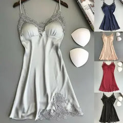 Ice Silk Thin Halter Suspender NightDress