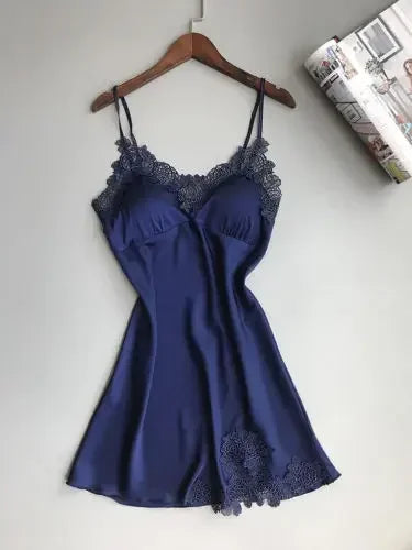 Ice Silk Thin Halter Suspender NightDress