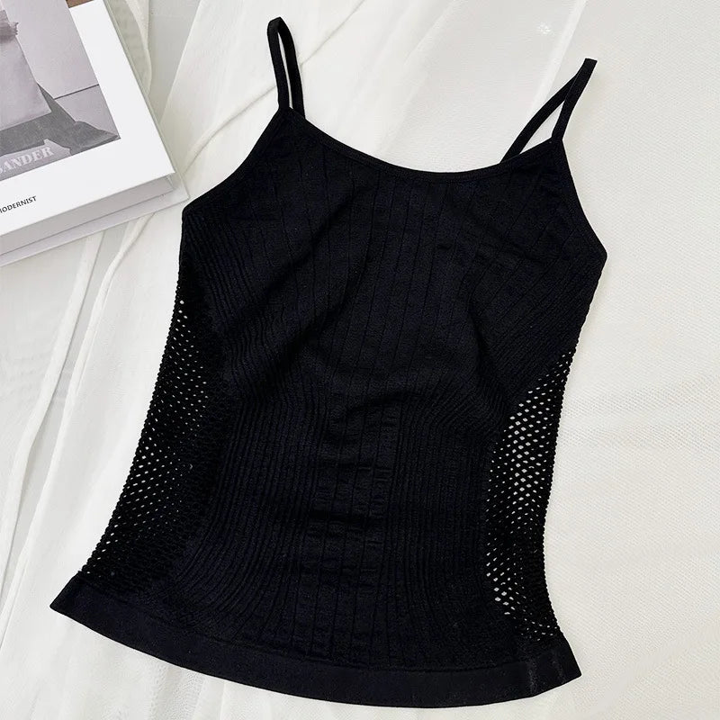 thin black suspenders high elasticity seamless hollowing breathable can be worn outside the bottom thin undershirt inside