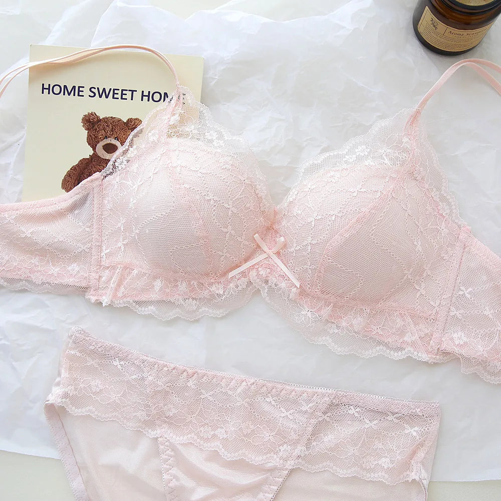 Sweet Sheer Lace Lingerie Set