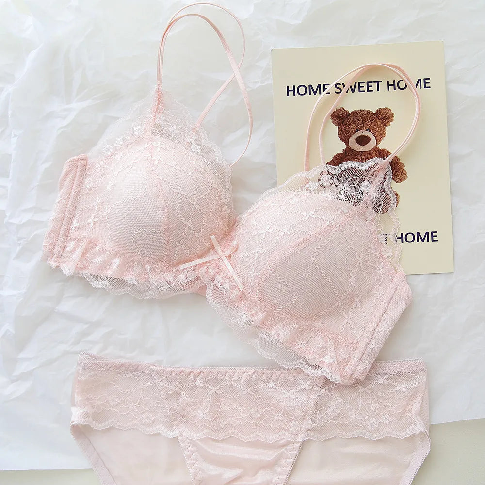 Sweet Sheer Lace Lingerie Set