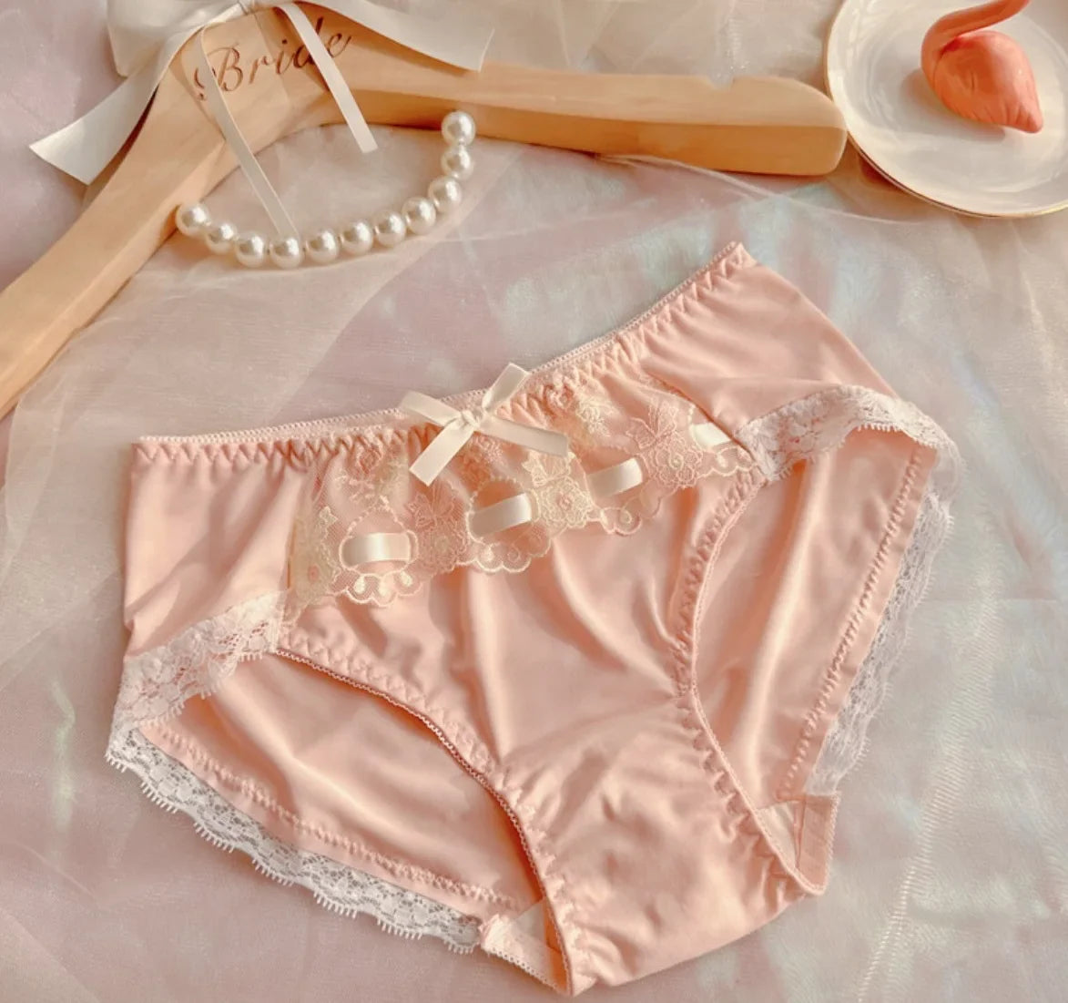 Sweet girl without steel ring bra Set