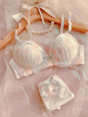 Sweet girl without steel ring bra Set