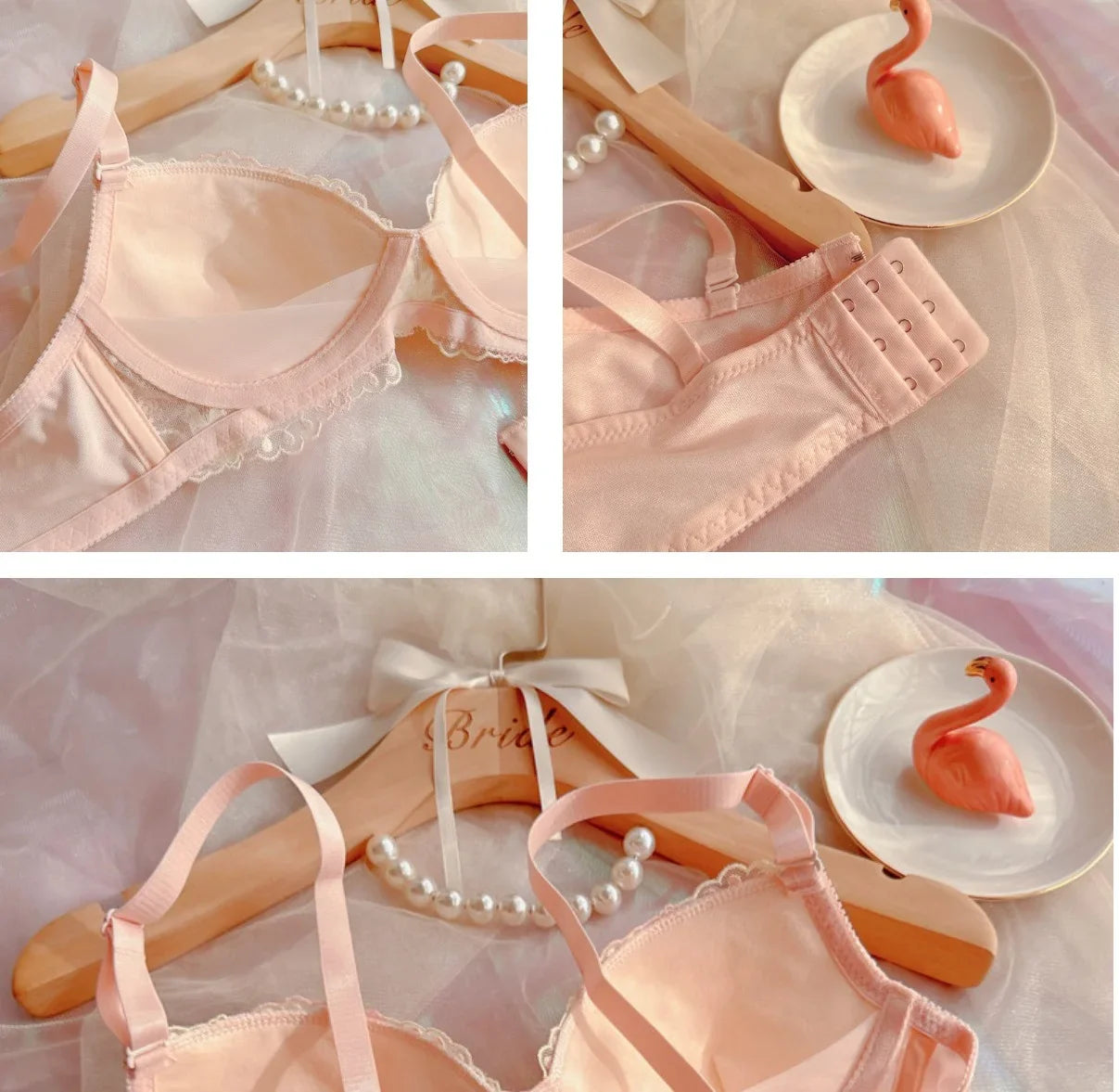 Sweet girl without steel ring bra Set