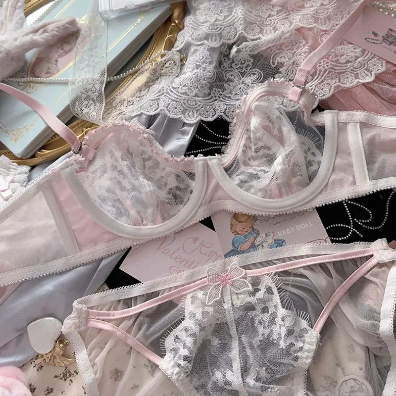 Teenage bow gray pink Underwear