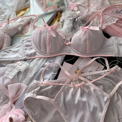 Teenage bow gray pink Underwear