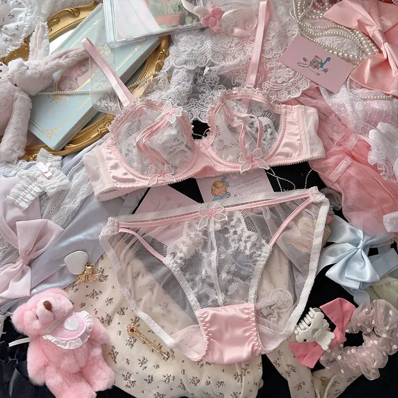 Teenage bow gray pink Underwear