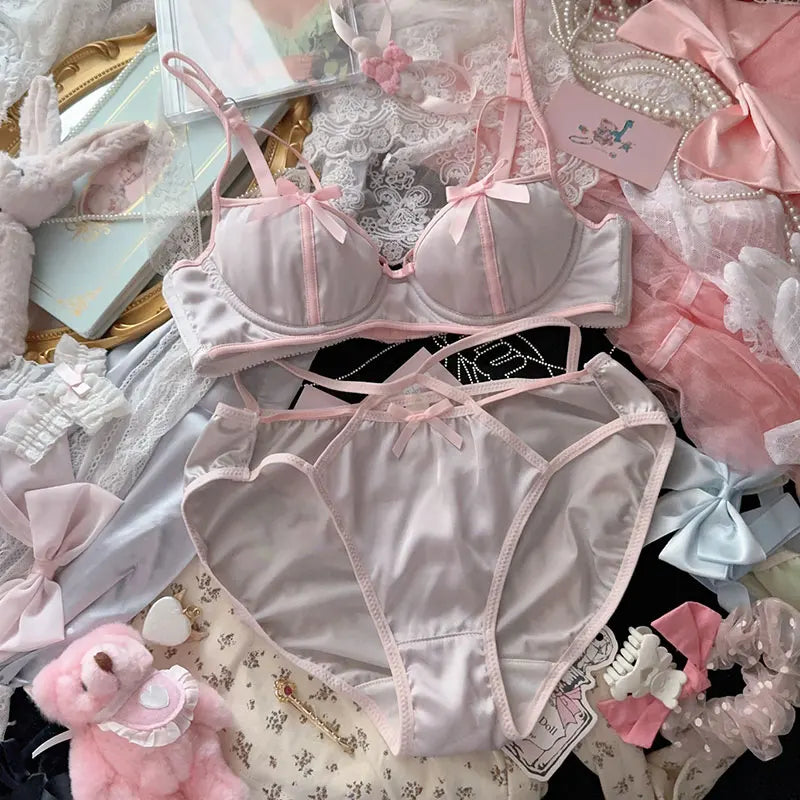 Teenage bow gray pink Underwear
