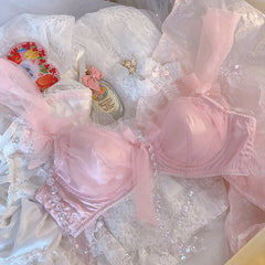 Thin pink lingerie female fairy sweet cute lace sexy Underwear