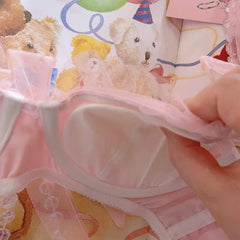 Thin pink lingerie female fairy sweet cute lace sexy Underwear