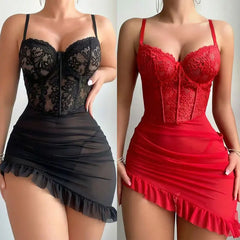 Transparent Underwire Bra Erotic Set
