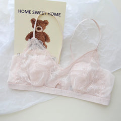 Ultra-Thin Lace Bra with Bunny Ear Cups