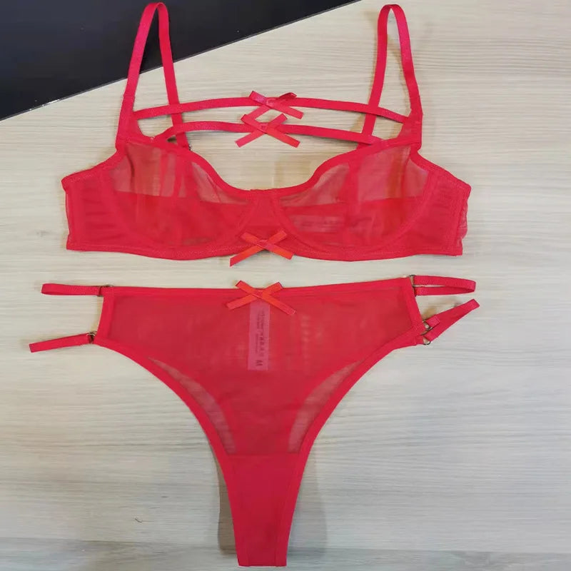 Ultra-thin Half Cup Bra Underwear