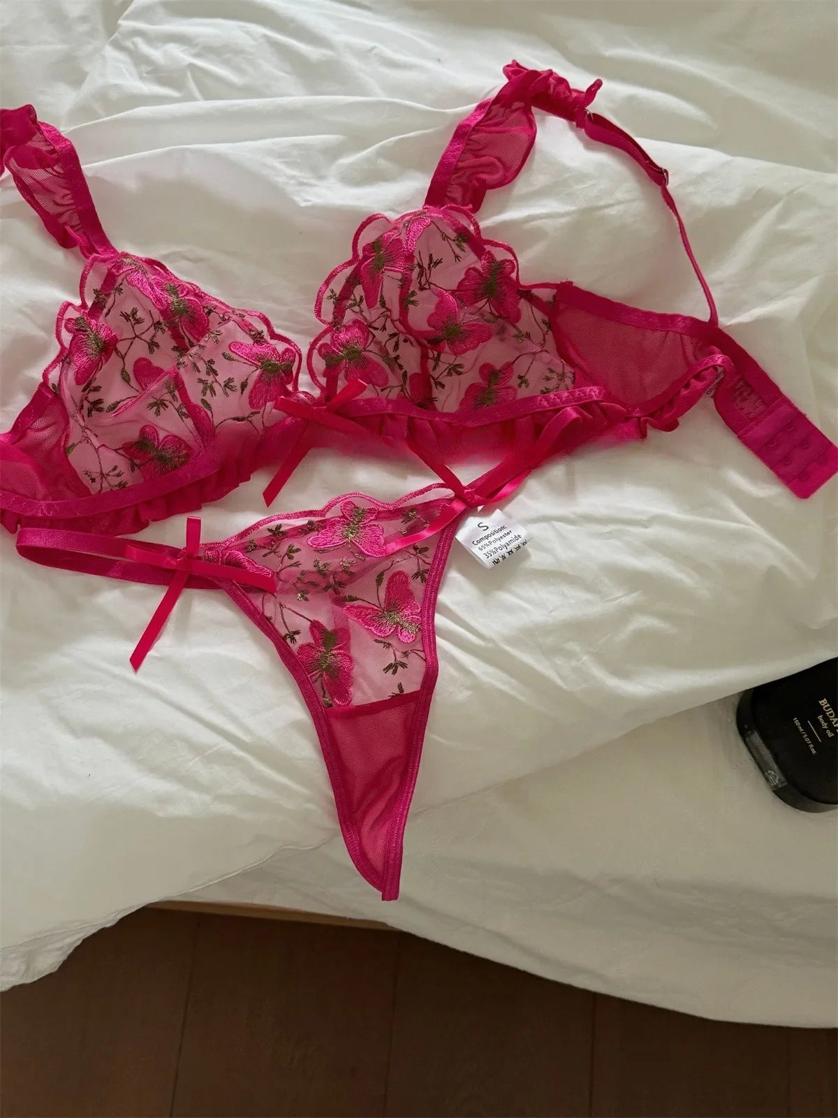 Vintage Flower Embroidery Underwear