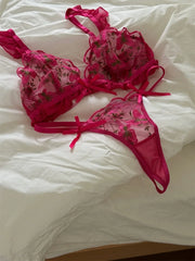 Vintage Flower Embroidery Underwear