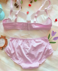 Violet fairy style lingerie high color embroidery Underwear