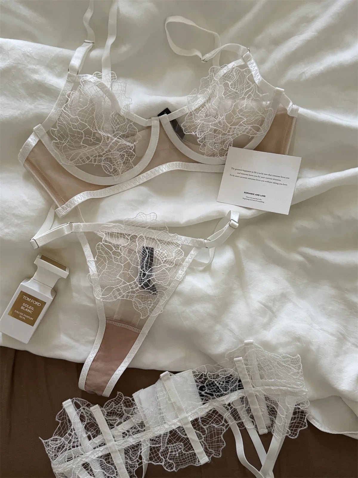 Water-Soluble Floral Lace Underwear