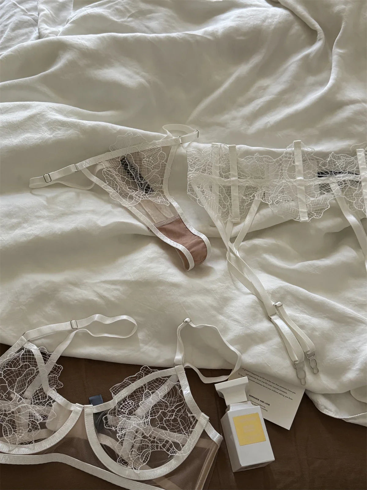 Water-Soluble Floral Lace Underwear