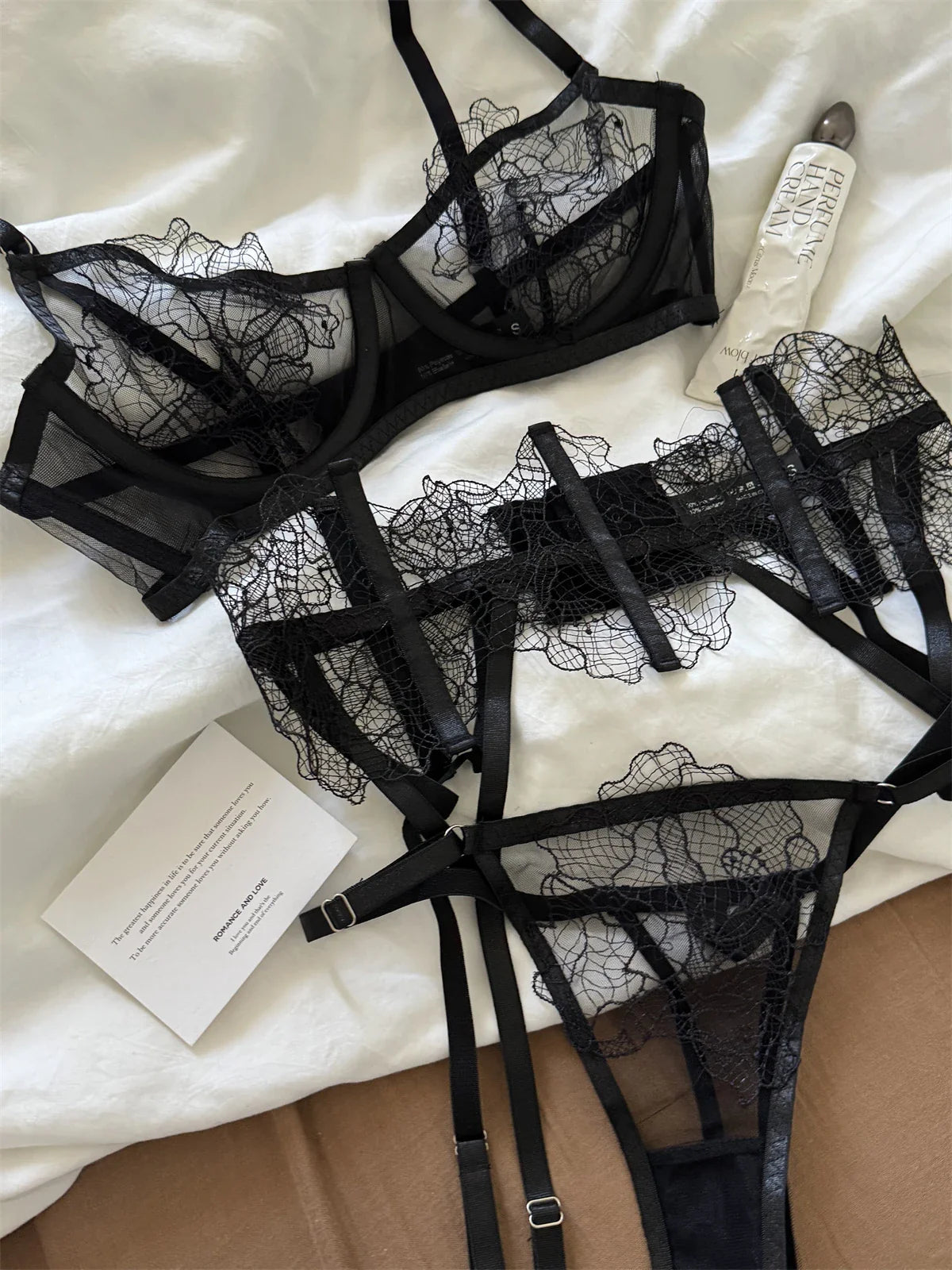 Water-Soluble Floral Lace Underwear