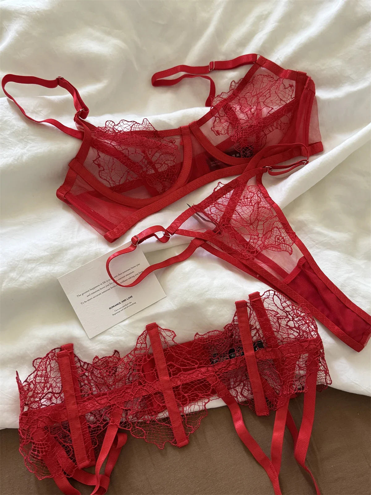 Water-Soluble Floral Lace Underwear