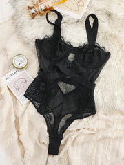 With bra integrated sexy ultra-thin transparent hollow body shaping coat female lace Underwear