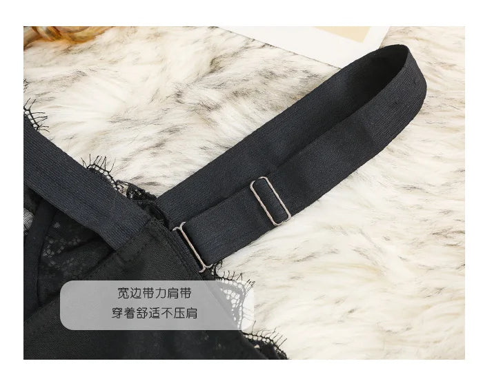With bra integrated sexy ultra-thin transparent hollow body shaping coat female lace Underwear