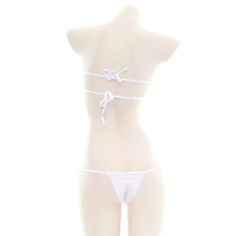 Women Girls Sexy Lingerie Japanese Lolita Kawaii Mini Bikini Set