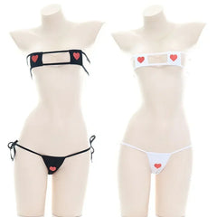 Women Girls Sexy Lingerie Japanese Lolita Kawaii Mini Bikini Set