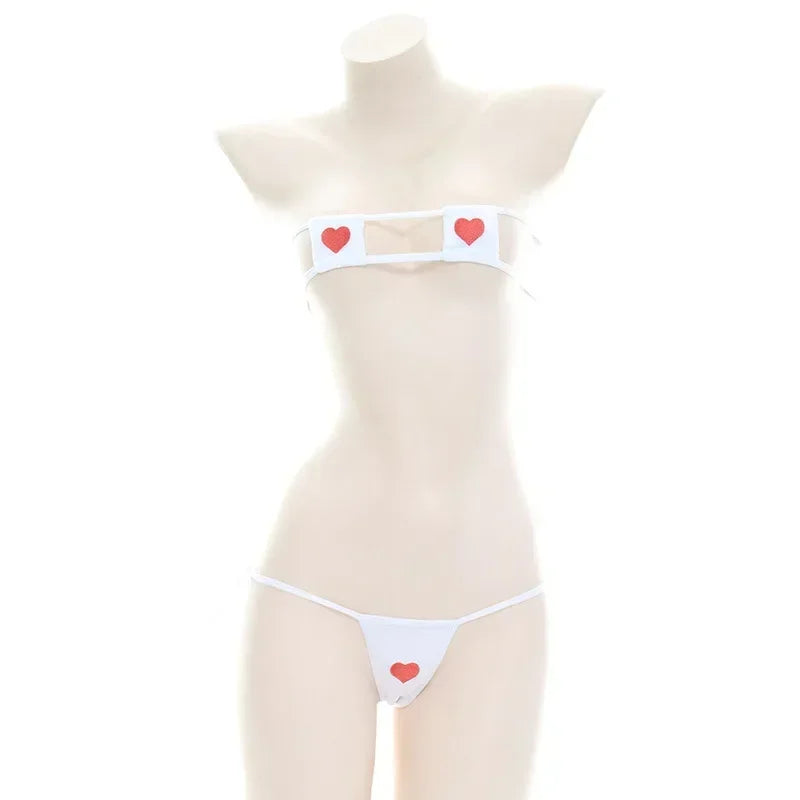 Women Girls Sexy Lingerie Japanese Lolita Kawaii Mini Bikini Set