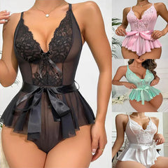 Women Pajamas Sleepwear Lace Pajama Set