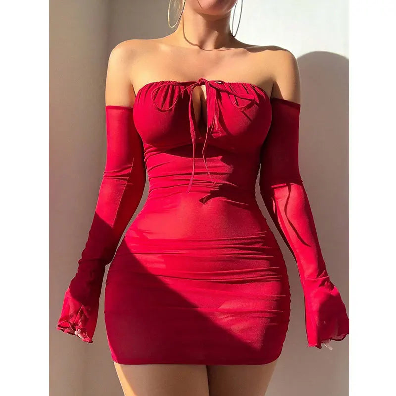 Women Slim Fit Mini Dress