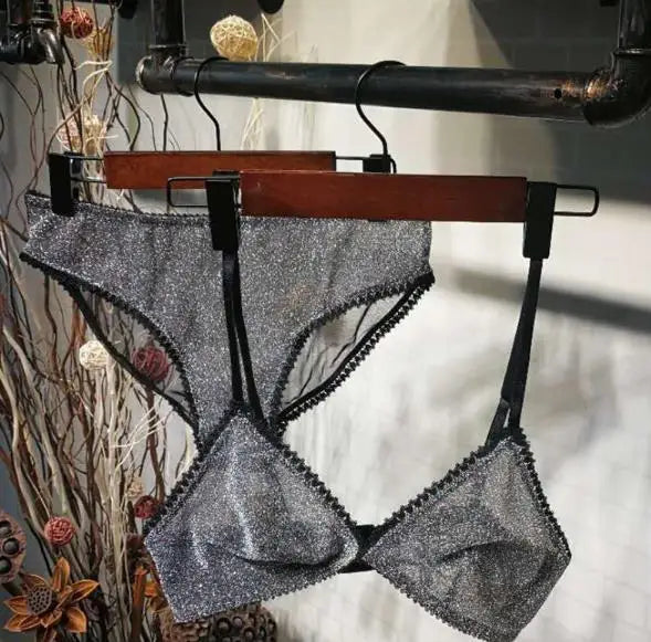 Wriufred Comfortable Bra Sets Temptation Wild Triangle Cup Underwear