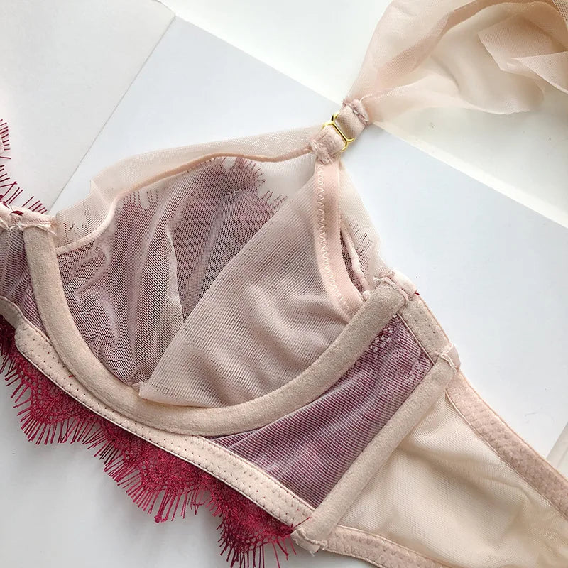 Wriufred Lace light and ultra-thin lingerie panties Set