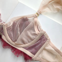 Wriufred Lace light and ultra-thin lingerie panties Set