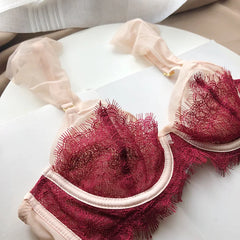 Wriufred Lace light and ultra-thin lingerie panties Set