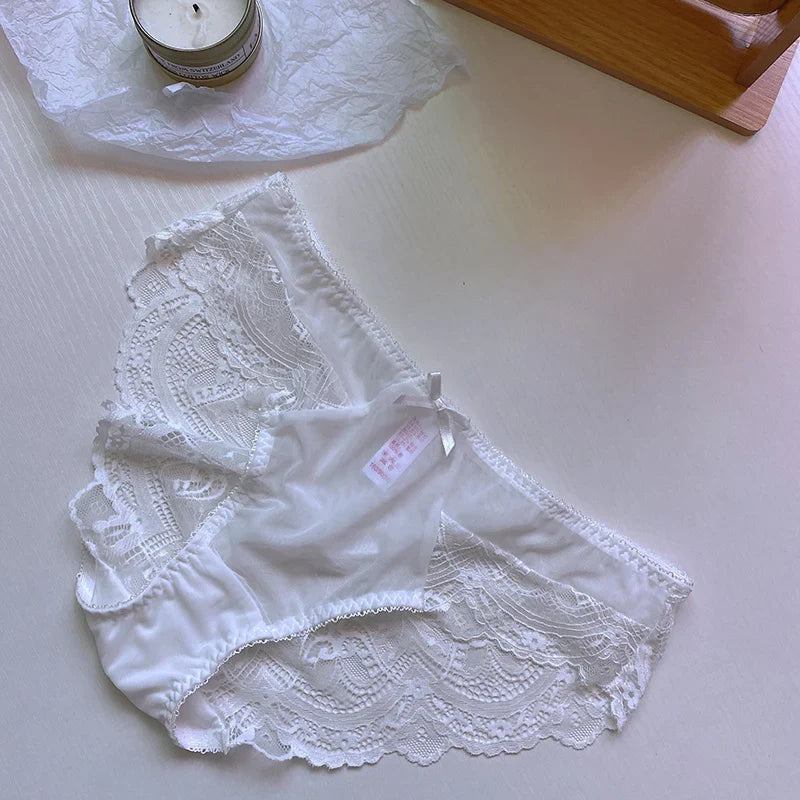 Wriufred Lace ultra-thin big breasts bra with panties sexy push up lingerie anti-sagging gathered Underwear
