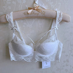 Wriufred Lace ultra-thin big breasts bra with panties sexy push up lingerie anti-sagging gathered Underwear