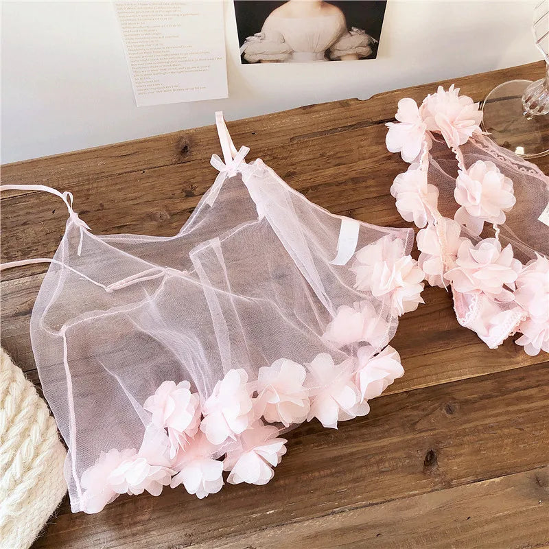 Wriufred sexy petal bud bra Set