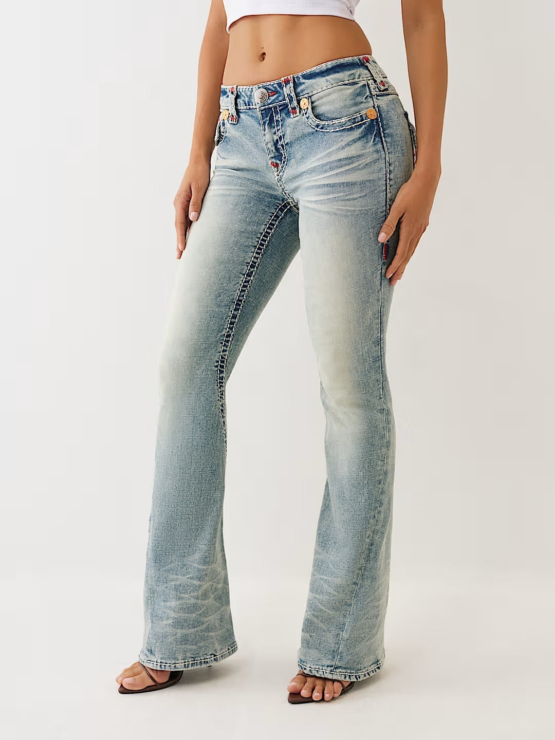 Gothic Diamond Embroidery Jeans Vintage Low Rise Flared Jeans Retro Y2k Baggy Denim Pants High Streetwear Trousers